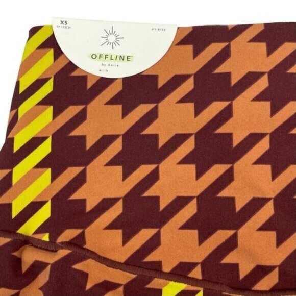 Aerie Offline Real Me Houndstooth High Rise 7/8 Legging Womens XS - Picture 8 of 10